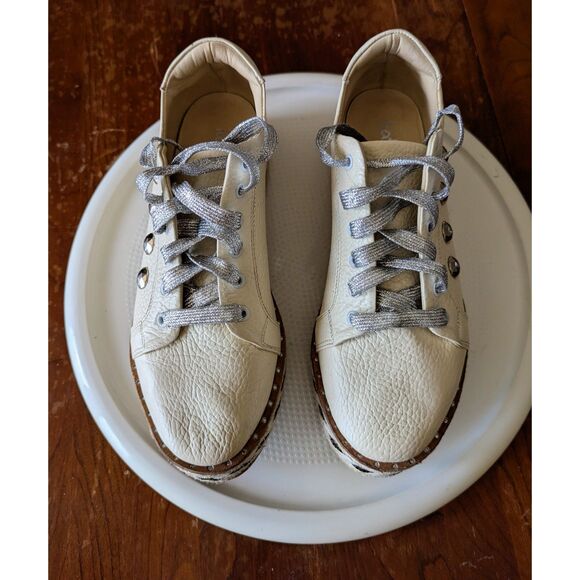 KATAKALI Agenuine leather embellished lace-up platform sneakers Sz 7 - Picture 14 of 15